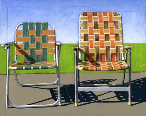 Summer Chairs, Lawn Chair, Printed Chair, Lawn Chairs, Art Sites, Limited Edition Giclee, Beating Heart, The Good Old Days, West Elm