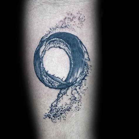 Splashing Water Enso Mens Forearm Tattoo Circle Tattoo Meaning, Enso Tattoo, Zen Tattoo, Rings Tattoo, Enso Rings, Circle Tattoos, Circle Tattoo, Water Tattoo, Omerta Tattoo