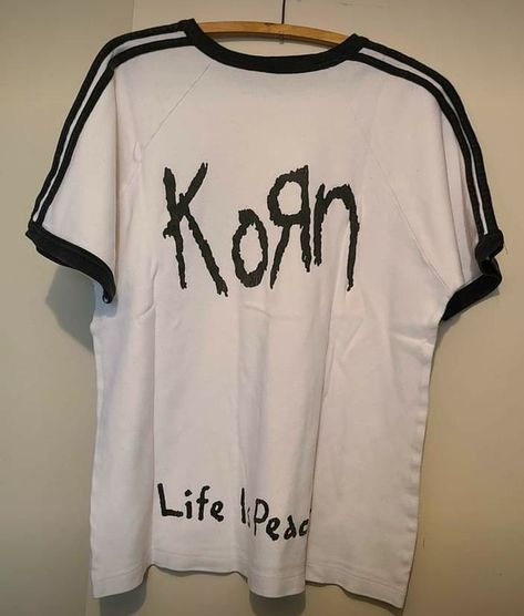 korn A.D.I.D.A.S shirt A.d.i.d.a.s Korn, Korn T Shirt, Korn Adidas, Korn Shirt, T Shorts, Band Shirts, Dope Outfits, Korn, Dream Clothes