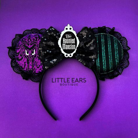 Haunted House Mickey Ears - Mouse Ears Headband No Sew Mickey Ears Template, Elf On The Shelf Mickey Ears, Diy Disney Ears, Disney Mouse Ears, Disney Mickey Ears, Cute Disney Pictures, Disney Mouse, Mouse Ears Headband, House Mouse