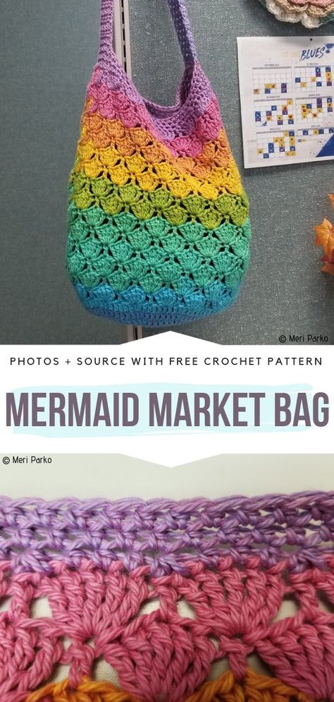 Market Bag Crochet Pattern, Market Crochet, Market Bag Crochet, Bag Crochet Pattern, Bags Crochet, Confection Au Crochet, Crochet Bag Pattern Free, Crochet Easy, Bag Pattern Free