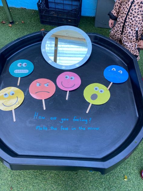 Emotions Provocations, Tuff Tray Eyfs, Tuff Tray Ideas, Eyfs Classroom, Tuff Tray, Tray Ideas, Feelings And Emotions, How Are You Feeling, Tray