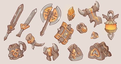 ArtStation - Viking-style set Cute Easy Animal Drawings, Vikings Game, Animation Tools, Easy Animal Drawings, Props Concept, Sci Fi Environment, Props Art, Isometric Art, Game Props