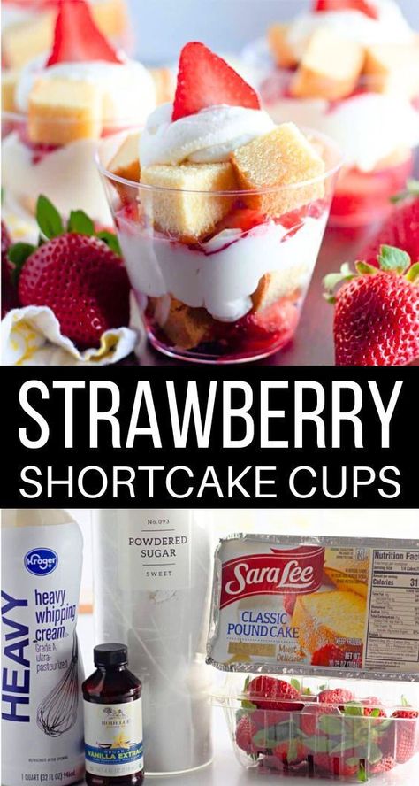 Strawberry Shortcake In A Cup, Strawberry Cake Aesthetic, Strawberry Shortcake Cups, Cake Recipe Strawberry, Shortcake Cups, Strawberry Cake Decorations, Strawberry Cake Recipe, Homemade Strawberry Shortcake, Mason Jar Desserts