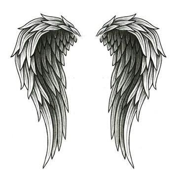 Want this on the back of my neck nice and small. No more than 2in sq. Angel Wings Tattoo On Back, Wing Tattoos On Back, Alas Tattoo, Tattoo Painting, Tattoo Back, Wing Tattoo Designs, Wings Drawing, Angel Wings Tattoo, Wing Tattoo