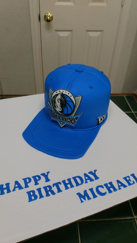 Dallas Mavericks Cake, Basketball Cookies, Dallas Mavericks Basketball, Basketball Cake, Hat Cake, Crazy Cakes, Dallas Mavericks, 1st Boy Birthday, Bat Mitzvah