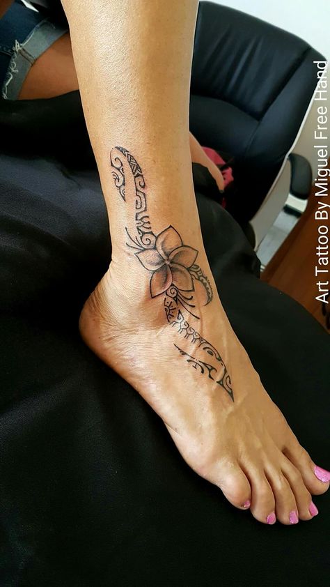 Hawaiian Ankle Tattoos For Women, Polynesian Ankle Tattoo, Butterfly Ankle Tattoos, Polynesian Tattoos Women, Ankle Tattoos For Women, Cute Hand Tattoos, Ankle Tattoos, Polynesian Tattoo Designs, Foot Tattoos For Women