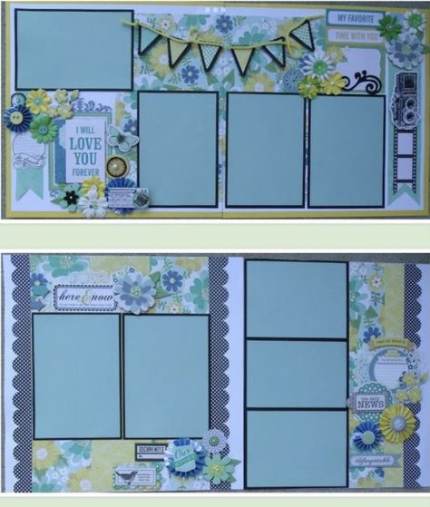 2page Scrapbook Layouts, Two Page Layouts Scrapbook, 5 Photo Scrapbook Layout 2 Page, Two Page Scrapbook Layouts Ideas, Echo Park Scrapbook Layouts, Echo Park Layouts Scrapbook Pages, Baby Shower Scrapbook Layouts, Scrapbook Layout Ideas 2 Page, 12 X 12 Scrapbook Layouts