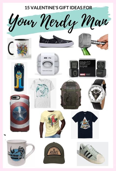 Marvel And Disney, Nerdy Valentines, Nerdy Guys, Gifts For Disney Lovers, Man Cold, Valentines Gift Bags, Marvel Gifts, Gym Gifts, Man Thing Marvel