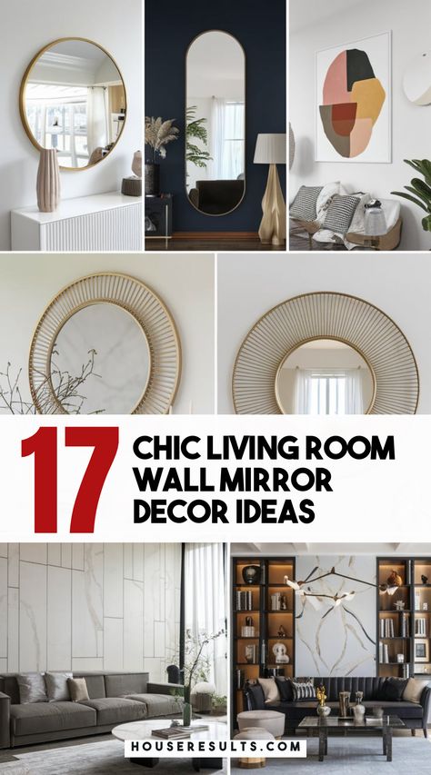 Looking to refresh your living room? Check out these wall mirror decor ideas! 🌟🪞 Explore how mirrors can brighten your space and create an illusion of depth. Perfect for any style, from modern to rustic. Save this pin for future decorating inspiration! 📌❤️ Decorative Mirrors Wall Living Room, Living Room Wall Mirror Decor Ideas, Wall Decor Next To Tv, Wall Mirror Decor Ideas, Mirrors In Living Room Ideas, Mirror Feature Wall, Living Room Wall Mirror, Room Wall Mirror, Wall Mirror Decor