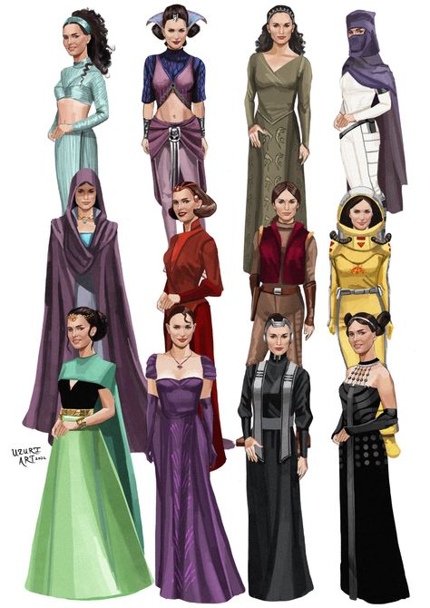 Star Wars Padme Fanart, Star Wars Prequels Concept Art, Padme Amidala Fashion, Padme Outfits Concept Art, Padme Outfits Clone Wars, Padme Clone Wars Outfits, Padme Amidala Outfits Clone Wars, Padme Amidala Outfits Concept Art, Star Wars Women Art