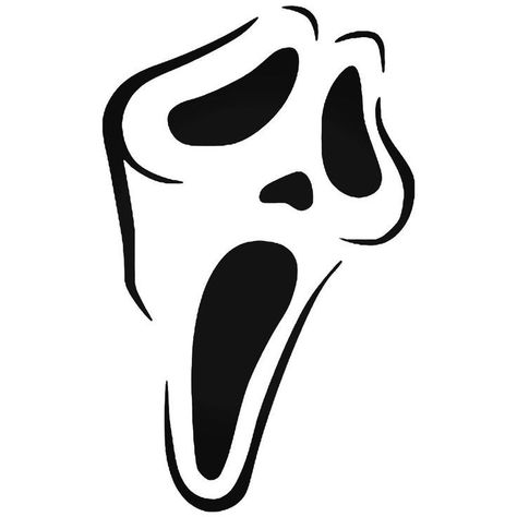 Scream, Tattoo Designs, Vinyl Decal, Mask, Vinyl, Black And White, Tattoos, White, Black