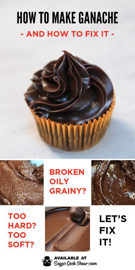 Having troubles with your ganache? Let me show you how to make it, and how to fix ganache gone wrong Frosting Flowers, Chocolate Ganache Recipe, Decorating Frosting, Ganache Cake, Ganache Frosting, Ganache Recipe, Gateaux Cake, Cake Fillings, Cupcake Frosting