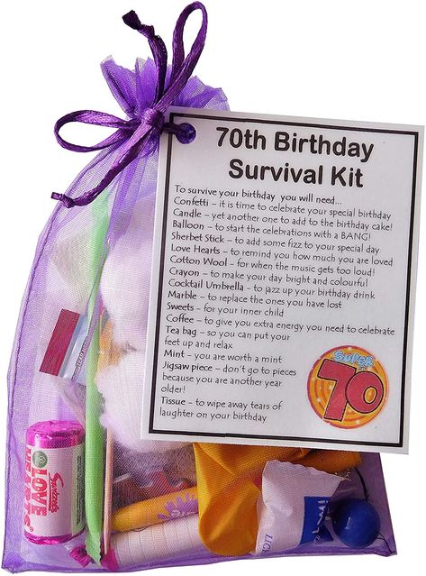 SMILE GIFTS UK 70th Birthday Survival Kit Gift: Amazon.co.uk: Office Products 70th Birthday Ideas, Birthday Survival Kit, Picture Coasters, 70th Birthday Presents, 70 Birthday, Survival Kit Gifts, Friend Cards, Smile Gift, Birthday Presents For Men