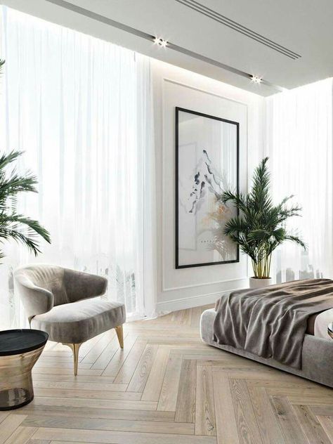 Floor Mid Century Bedroom, Architectural Drawing, Wood Flooring, Design Living, Design Case, Cheap Home Decor, Interior Design Trends, 인테리어 디자인, White Walls