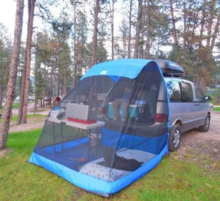 Tents For Camping, Kangoo Camper, Tailgate Tent, Suv Tent, Auto Camping, Minivan Camping, Suv Camping, Kombi Home, Car Tent