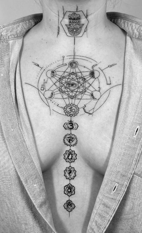 Magick Tattoo, Chakra Tattoos, Wolf Eye Tattoo, Chakras Tattoo, Tato Mata, Eye Tattoo Meaning, Harmony Tattoo, Tato Geometris, Tato Dengan Makna