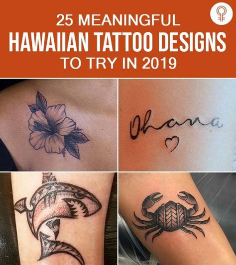 25 Meaningful Hawaiian Tattoo Designs To Try In 2019 Hawaiian Girl Tattoos, Hawaiian Tattoo Meanings, Traditional Tattoo Meanings, Design Tatuaje, Small Wave Tattoo, Hawaiian Tattoos, Island Tattoo, Hawaii Tattoos, Omerta Tattoo