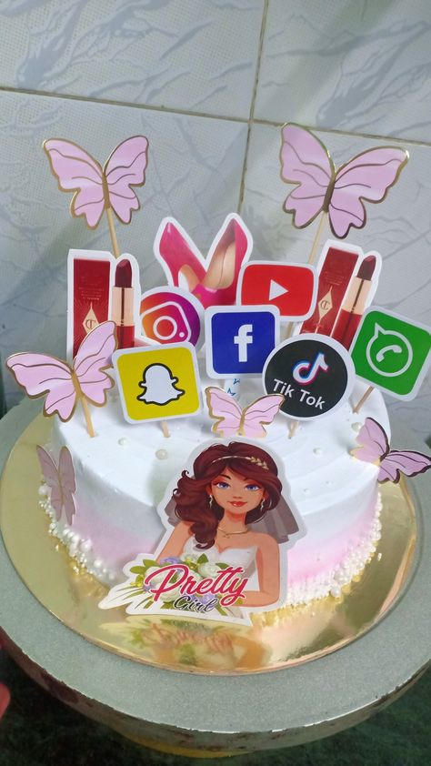 Social Media Theme Cake, Social Media Theme, Up Theme, Theme Cake, Themed Cakes, Make Up, Social Media, Media, Cake