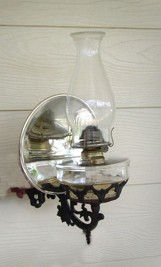 Wall mount oil lamp, I keep accumulating these and then losing them to moves... they do come in handy Wall Mounted Oil Lamps, Antique Oil Lamps, Decorative Ideas, Silver Items, Antique Tools, Kerosene Lamp, Light My Fire, Old World Style, Oil Candles