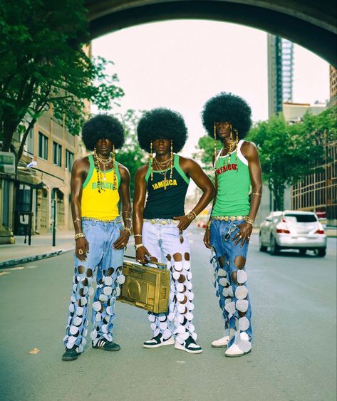 Jamaican Dancehall Outfit, Dancehall Outfits, Black Portraits, Jamaica Culture, Brazil Aesthetic, Brazil Fashion, Fashion 2000, Culture Clothing, Daily Paper