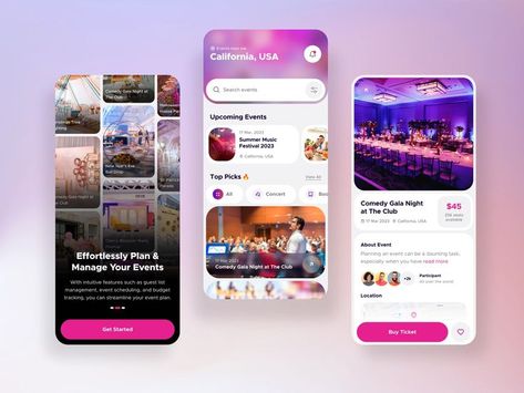 UI for event app app design ios app design ux design aesthetic app design minimal and modern design. landing page design Event App Design, Event App Ui Design, Category Ui Design, Login Page Ui Design, Modern App Design, Event Page Design, Event Website Design, Event Booking App, Modern Ui Design