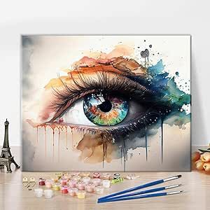 Watercolor Eyes Tutorial, Watercolour Eyes Tutorials, Canvas Eye Painting, Abstract Eye Painting, Abstract Eye, Art Eyes, Watercolor Eyes, Handmade Paintings, Abstract Paint