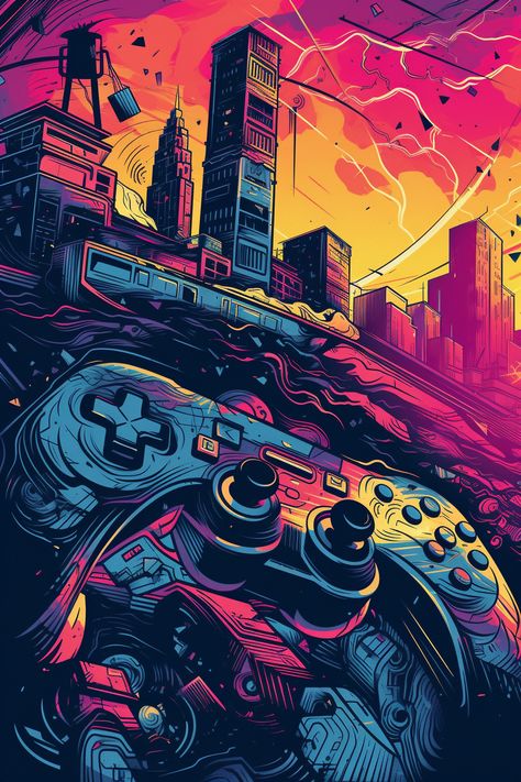 Gaming Room Posters, Game Room Posters, Video Game Backgrounds Wallpapers, Gaming Background, Video Game Backgrounds, Feminine Wallpaper, Gaming Lounge, Nerd Room, Honda Scrambler