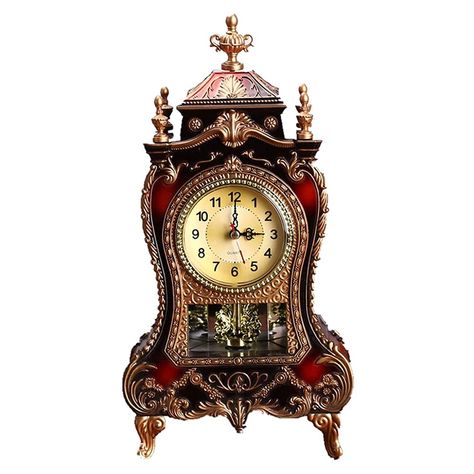 PRICES MAY VARY. Great Materials:Adopts high quality plastic material,strong with high toughness, very durable.This beautiful clock has fine workmanship, smooth and glossy, beautiful and exquisite. Exquisite Decoration:Specially designed like an antique timepiece with fine crafted details that bring out an elegant and sophisticated nature. Its vintage style adds artistic atmosphere, a good decorative table clock in your house. 12 Songs design:Our clock has 12 songs for reporting time,There are 1 Desk Clock Design, Vintage Saat, Table Clock Design, Antique Living Room, Retro Alarm Clock, Clock Antique, Desktop Clock, Retro Desk, Desk Alarm Clock