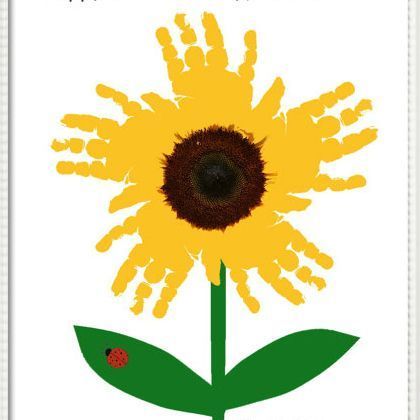 Handprint crafts are a wonderful way to memorialize our kids when they are young. Here are some creative ways to use your children's hand prints in artwork. These 25 Precious Handprint Art for Toddlers are a wonderful way to save memories of your little ones for when they get bigger. They make great keepsakes and grand Handprint Crafts For Toddlers, Sunflower Crafts, Crafts For Toddlers, Loft Ideas, Toddler Arts And Crafts, Spring Crafts For Kids, Handprint Craft, Handprint Crafts, Daycare Crafts