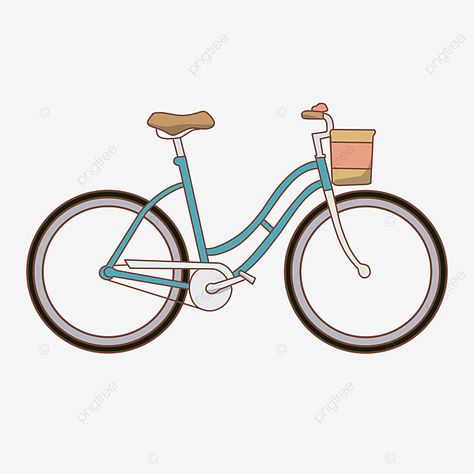 Bicycle Clipart, Blue Bicycle, Bicycle Illustration, Bike Travel, Illustration Travel, Bike Drawing, Travel Tools, Healthy Travel, I Want To Ride My Bicycle