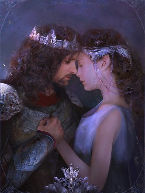 Aragorn And Arwen, John Howe, Middle Earth Art, Tolkien Art, Lotr Art, The Shire, Liv Tyler, Jrr Tolkien, Gandalf