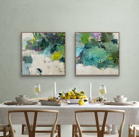 I do love the versatility of a good diptych 👯‍♀️ Last photo for cuteness and maybe a little inspiration? 🐶🌞😎 abstract art • oil painting • abstract botanical • art collection • interior design • Sandy Palasti Studio Abstract Art Oil Painting, Abstract Botanical Art, Abstract Botanical, Painting Abstract, Do Love, Street Scenes, Oil Painting Abstract, Art Oil, Botanical Art