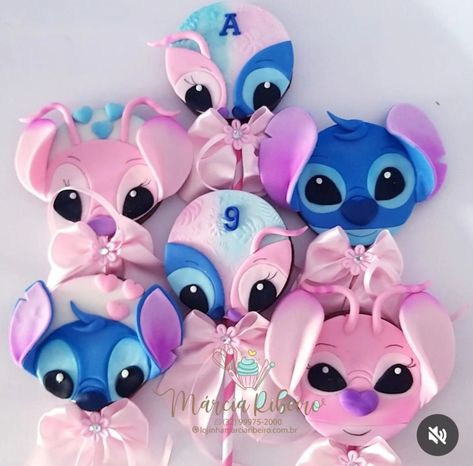 Fondant Stitch, Stitch Cupcakes, Angel Stitch, Hello Kitty Iphone Wallpaper, Stitch 2, Birthday Cookies, Lilo And Stitch, Candy Bar, Sugar Cookies