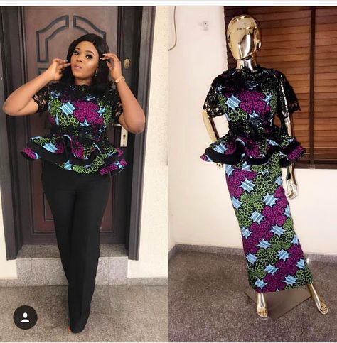 40 Latest Peplum Ankara Skirt and Blouse Styles to Rock This Year  -  DeZango  FacebookTwitterWhatsAppAddThis Ankara Peplum Blouse And Skirt, Peplum Blouse And Skirt, Ankara Peplum Skirt, Peplum Skirt And Blouse, A Shape Gown Ankara, Peplum Ankara, Skirt And Blouse Styles, Ankara Skirt And Blouse Styles, Ankara Skirt And Blouse