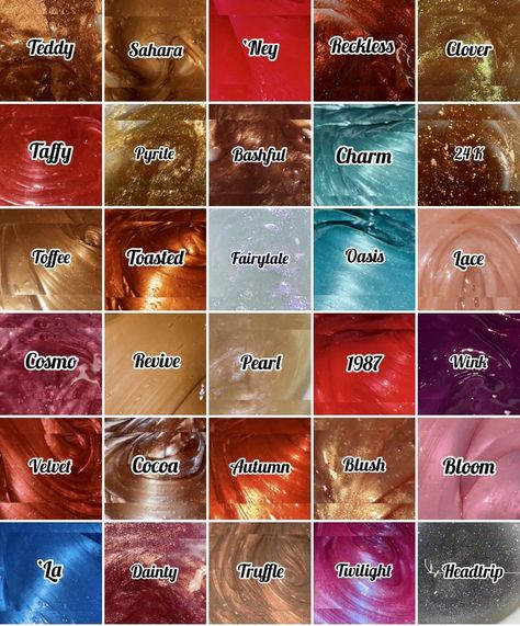 Lip Gloss Names Shades, Lip Gloss Diy Recipes, Lip Gloss Vendor, Lipgloss Ideas, Gloss Diy, Colors Chart, Lipgloss Business, Start A Small Business, Color Knowledge