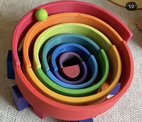 Grims Rainbow Ideas, Rainbow Ideas, Grimms Rainbow, Rainbow Stacker, Rainbow Activities, Play Wood, Montessori Toddler Activities, Construction Activities, Kids Pretend Play