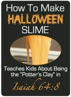 Halloween Sunday School Crafts, Halloween Bible Lesson, Halloween Sunday School, Youth Sunday School Lessons, Free Sunday School Lessons, Sunday School Object Lessons, Halloween Slime, Halloween Lesson, Sunday School Decorations