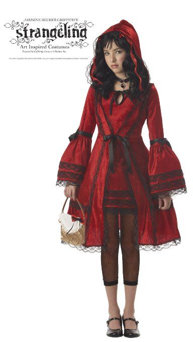 Amazon.com: California Costumes Red Riding Hood Tween Costume,Red/Black,Large: Clothing Little Red Riding Hood Costume, Riding Hood Costume, Net Leggings, Pirate Wench Costume, Hood Girls, Red Riding Hood Costume, Yellow Costume, California Costumes, Pink Costume