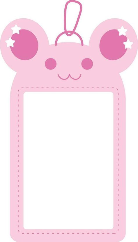 Photocard Holder Template, Pink Bg, Cute Mice, Pc Holder, Photocard Holder, Template Png, Cute Mouse, Id Holder, Price List