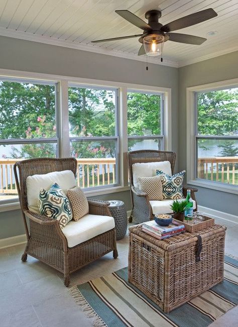 Small Sunroom, 3 Season Room, Four Seasons Room, Sunroom Furniture, Sunroom Addition, Three Season Room, Sunroom Decorating, Sunroom Designs, House Of Turquoise