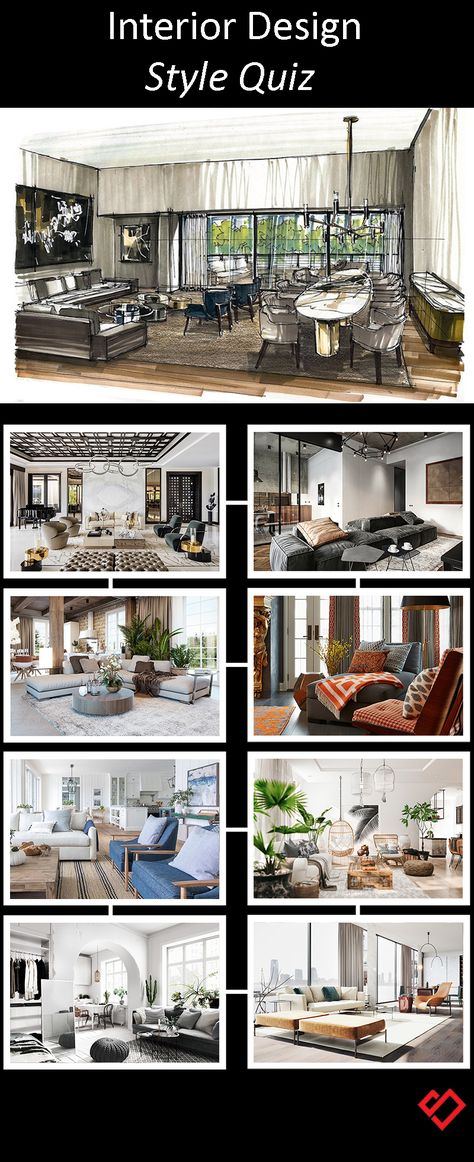 Interior Design Style Quiz Home Decor Styles Quiz, Design Quiz, Interior Design Styles Quiz, Mid Century Modern Farmhouse, Design Style Quiz, Bathroom Layout, Home Decorating, Interior Design Styles, Best Interior