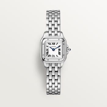 Panthere Watch, Silver Watches Women, Mini Model, Cartier Panthere, Earring Trends, Cartier Watch, Classy Jewelry, Jewelry Lookbook, Watch Collection