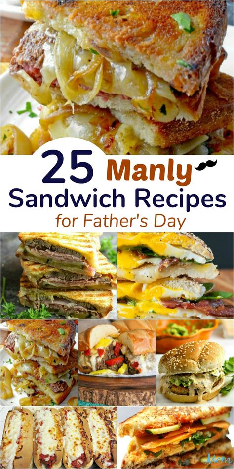 25 Manly Sandwich Recipes for Father’s Day Husband Lunch Ideas, Lunch Ideas For Husband, Sandwich Buffet, Husband Lunch, Hot Sandwich Recipes, Best Lunch Recipes, Best Sandwich Recipes, Gourmet Sandwiches, Dinner Sandwiches