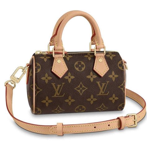 Louis Vuitton Nano Speedy Mini Brown Monogram Lv Logo Crossbody Shoulder Bag ********** Louis Vuitton ********** Brand: Louis Vuitton Size: Nano (6.3 X 4.3 X 3.5 Inches) (Length X Height X Width) Name: Nano Speedy Color: Brown Style: Crossbody Bag Style#: M81085 (Ss22 With Detachable Strap) Material: Monogram Coated Canvas The Nano Speedy Is A Perfect Miniature Version Of Louis Vuitton's Iconic Speedy Bag Crafted From Monogram Canvas With Natural Leather Trim, It Features Two Handles And A Long Strap For Shoulder Or Cross Body Carry Extremely Lightweight And Large Enough For A Smartphone, Cards And Keys, It Is A Stylish Way To Carry Essentials Natural Cowhide Leather Trim Textile Linin Louis Vuitton Small Bag, Shoulder Bag Louis Vuitton, Louis Vuitton Nano Speedy, Lv Crossbody Bag, Nano Speedy, Lv Shoulder Bag, Speedy Bag, Lv Logo, Louis Vuitton Pochette Metis