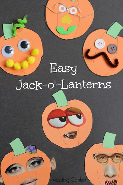 Easy jack o' lantern collage craft for preschoolers to go along with The Bumpy Pumpkin picture book. From Reading Confetti. Collage Craft, Prek Activities, Classroom Halloween, Halloween Infantil, Fall Pumpkin Crafts, Pumpkin Activities, Lantern Craft, Labu Halloween, October Crafts