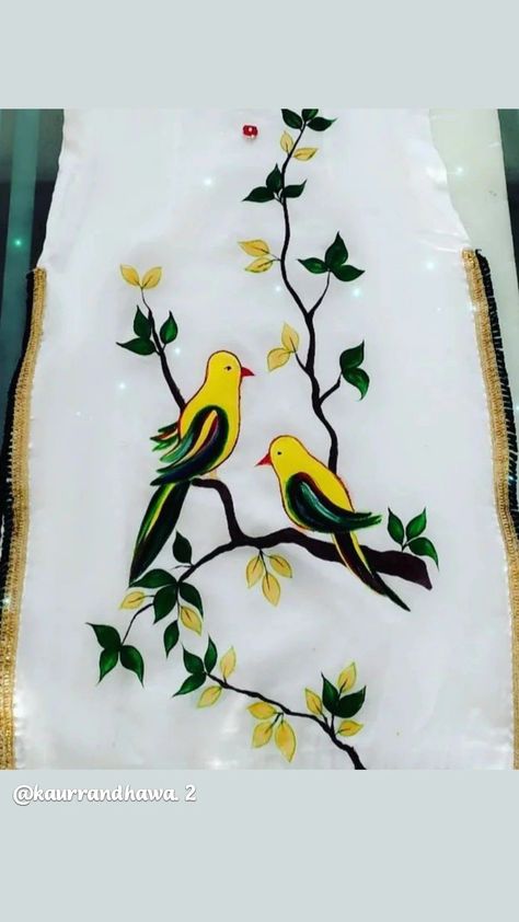 Fabric Colour Painting, Fabric Paint Shirt, Saree Painting Designs, Painting Flowers Tutorial, Fabric Paint Diy, Saree Painting, Fabric Painting Techniques, Fabric Painting On Clothes, Embroidery Wall Art