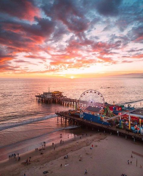 Pier Santa Monica, Los Angeles Wallpaper, Los Angeles Travel, Santa Monica Beach, California Photos, Santa Monica Pier, Santa Monica California, Destination Voyage, California Dreamin'