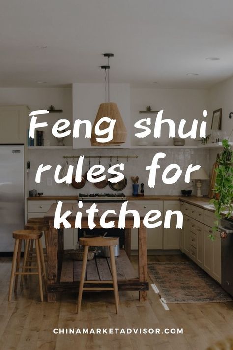 Feng shui rules for kitchen Feng Shui Kitchen Layout, Feng Shui House Layout, Feng Shui Layout, Backsplash Ideas Kitchen, Small Kitchen Ideas Layout, Feng Shui Interior, Feng Shui Kitchen, Cabinet Color Ideas, Zen Kitchen