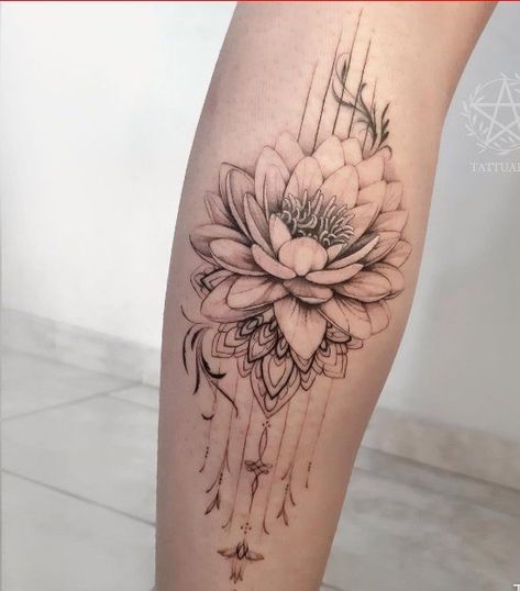 Lotus Bicep Tattoo, Lotus Flower Upper Arm Tattoo, Lotus Flower Hip Tattoo, Tattoos Lotus Flower, Tattoos Lotus, Lace Sleeve Tattoos, Rug Tattoo, Lotus Tattoos, Hamsa Hand Tattoo